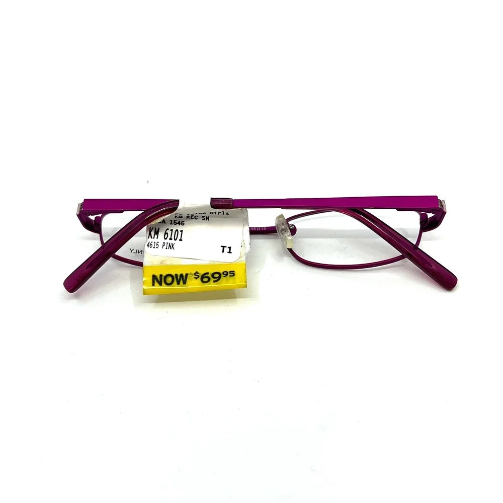 KM 6101 PK Pink Round metal Full Rim Eyeglasses 46[]15 125